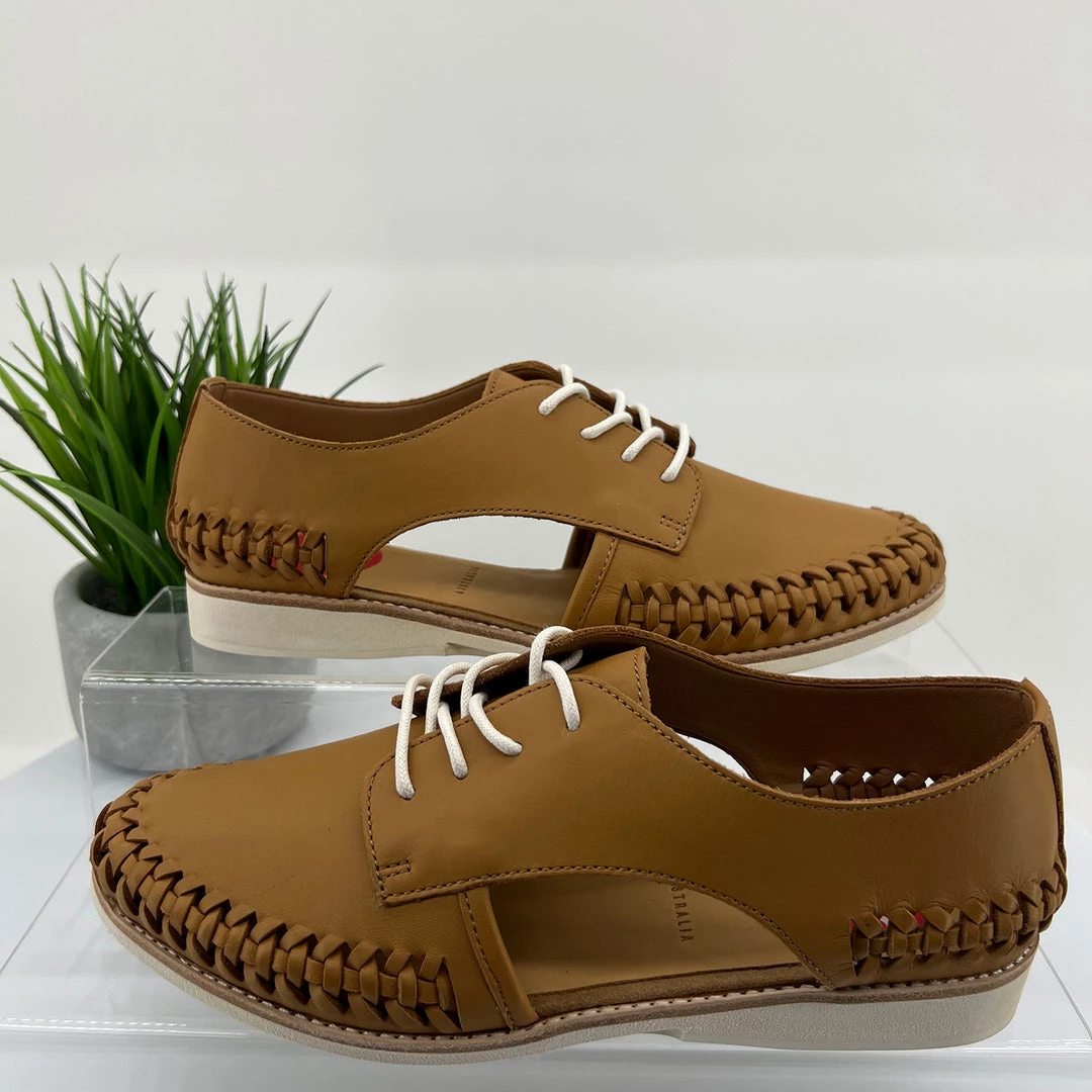 Rollie Sidecut Woven Shoe | Soft Tan | RO9 Shoes 2 Rollie Sidecut Woven Shoe | Soft Tan | RO9 Shoes