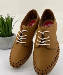 Rollie Sidecut Woven Shoe | Soft Tan | RO9 Shoes