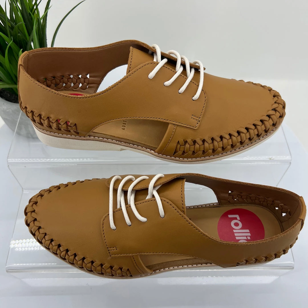 Rollie Sidecut Woven Shoe | Soft Tan | RO9 Shoes 3 Rollie Sidecut Woven Shoe | Soft Tan | RO9 Shoes