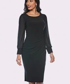 Jesse Harper Silhouette Shift Dress - Black - Jh7 Clothing