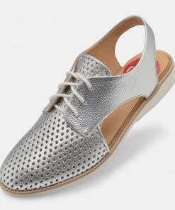 Rollie Shoes Slingback Punch Shoe | Silver