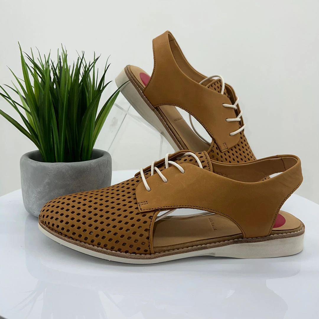 Rollie Shoes Slingback Punch Shoe -Tan-RO4 2 Rollie Shoes Slingback Punch Shoe -Tan-RO4