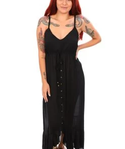 Society The Label Chika Tie Maxi | Black | SL3 S