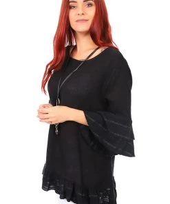 The Italian Cartel Sofia Top | Black | IC14 Linen
