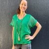 So French So Chic Linen Art Top | Jade | SF1