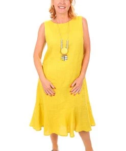 So French So Chic Dresses Linen Maxi Dress | Mustard | SF2s