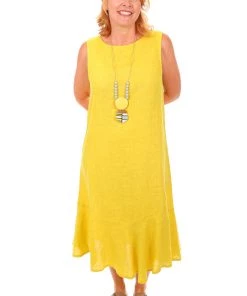 So French So Chic Dresses Linen Maxi Dress | Mustard | SF2s