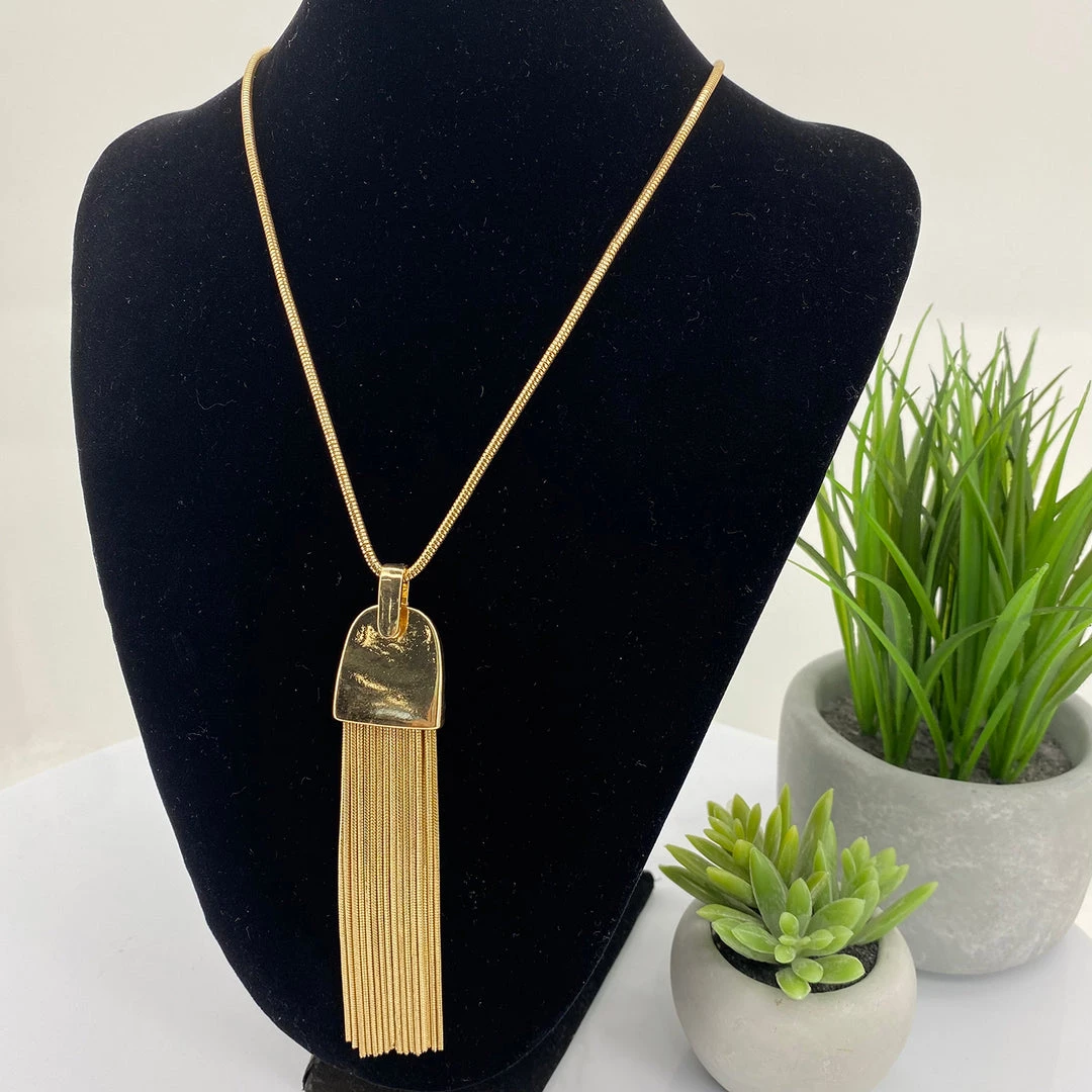 Stellar Rose Gold Tassel Necklace | SR45 Jewellery 1 Stellar Rose Gold Tassel Necklace | SR45 Jewellery