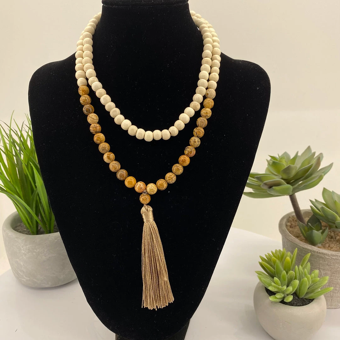 Stellar Rose Mala Beads | Natural | SR58 1 Stellar Rose Mala Beads | Natural | SR58