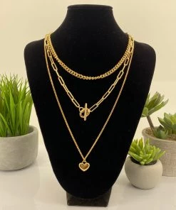 Stellar Rose Multi Layered Necklace | Gold | SR62 Jewellery