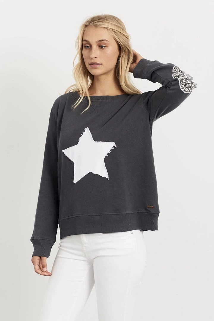 Est 1971 Leopard Star Cotton Windy | Coal | EST3 1 Est 1971 Leopard Star Cotton Windy | Coal | EST3