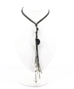 Stellar Rose Silver Drop Pearl Necklace Jewellery