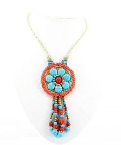 Stellar Rose Jewellery Red Stone Beaded Necklace