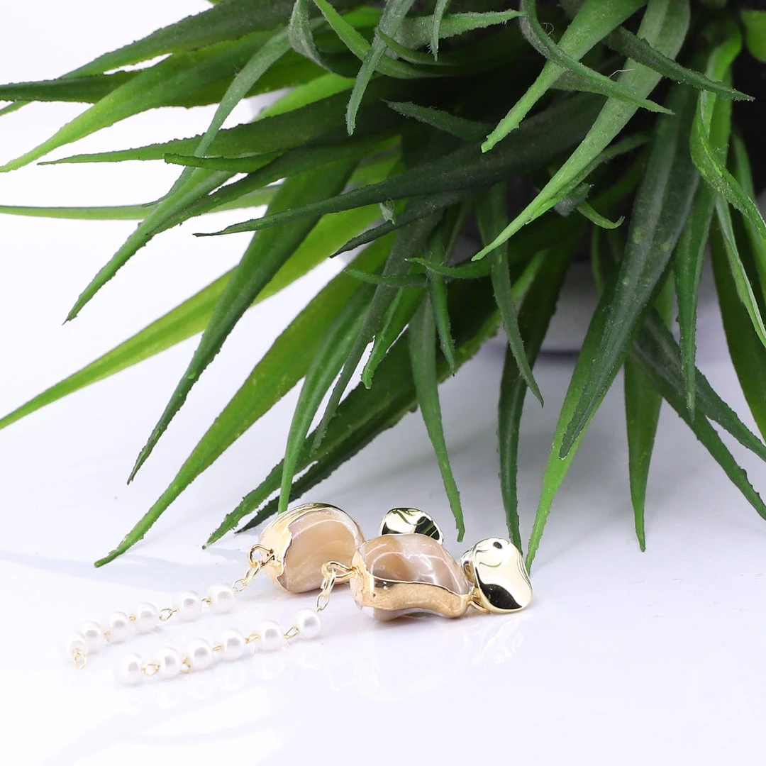 Stellar Rose Gold Pearl Shell Earrings Jewellery 1 Stellar Rose Gold Pearl Shell Earrings Jewellery