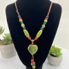 Stellar Rose Green Beaded Necklace | SR28