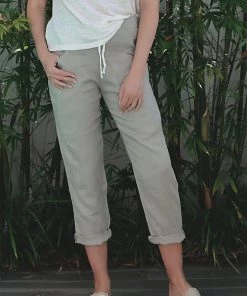 Silence & Noise Linen Pocket Pants | Stone | SN10