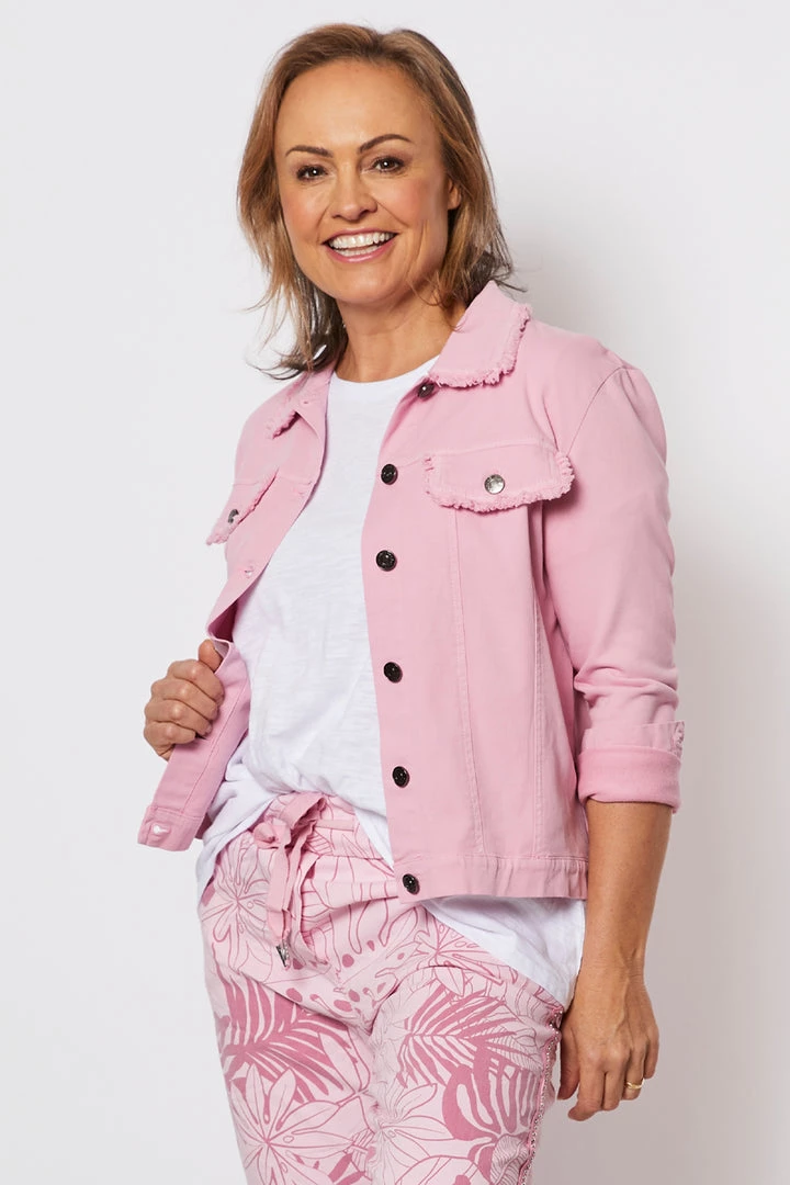 Threadz Sweatshirt Jacket | Pink | TZ34 Clothing 2 Threadz Sweatshirt Jacket | Pink | TZ34 Clothing