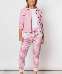 Threadz Sweatshirt Jacket | Pink | TZ34 Clothing