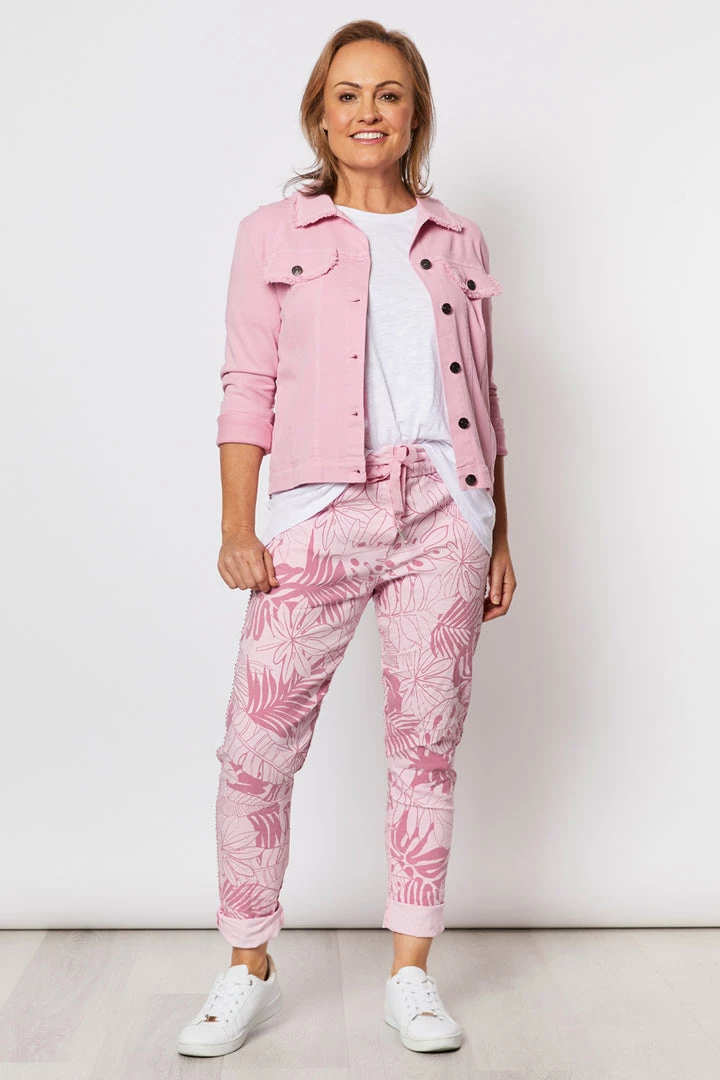 Threadz Sweatshirt Jacket | Pink | TZ34 Clothing 1 Threadz Sweatshirt Jacket | Pink | TZ34 Clothing