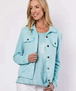 Threadz Sweatshirt Jacket | Lagoon | TZ34