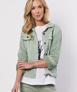 Threadz Sweatshirt Jacket | Sage | TZ34 Jackets/Coats