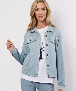 Threadz Sweatshirt Jacket | Washed Blue | TZ34 Jackets/Coats