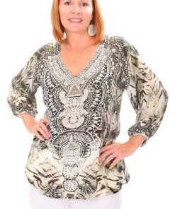 Fashion Spectrum Tahiti Gypsy Top - FS6 Resort Wear