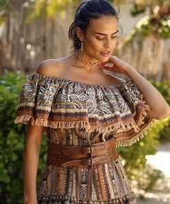 Miss June Wanderer Leather Belt - Tan