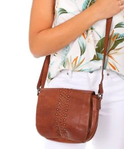 Modapelle Handbags Flap Cross Body Bag | Tan