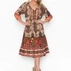 Escape By OQ Clothing Tashkent Midi Dress | Print | EP5