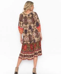 Escape By OQ Clothing Tashkent Midi Dress | Print | EP5