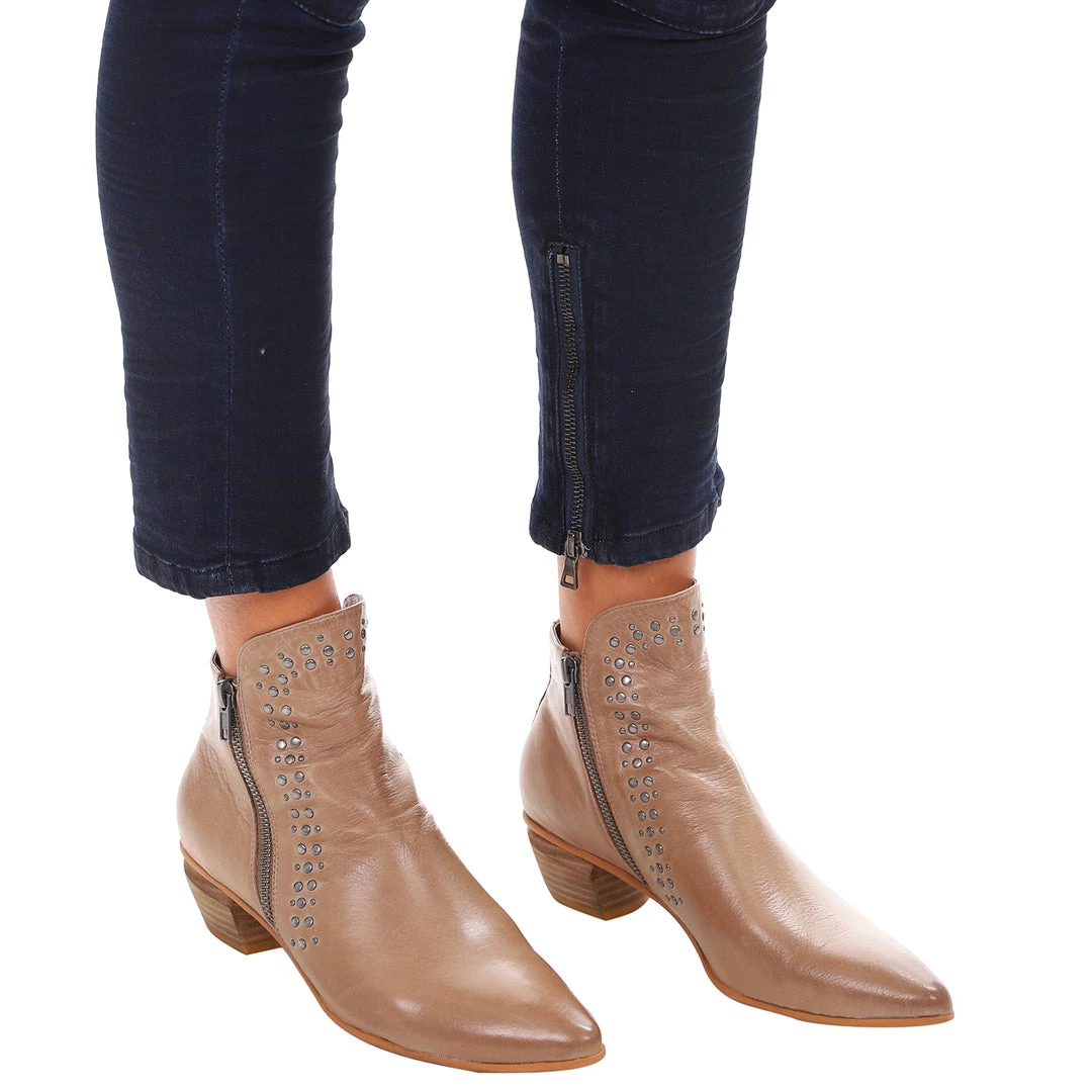 Django & Juliette Nuzzler Leather Ankle Boot | Warm Taupe | DJ23 3 Django & Juliette Nuzzler Leather Ankle Boot | Warm Taupe | DJ23