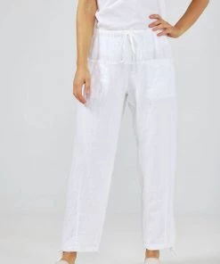 The Shanty Corporation Amazon Pants | White | TS5 Linen