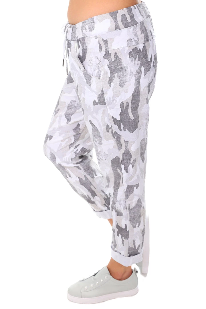 The Italian Cartel Amarie Camo Pants | White 2 The Italian Cartel Amarie Camo Pants | White