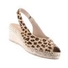 The Natural Shoe Company Belinda Espadrille Wedge | Leopard | Nat 1
