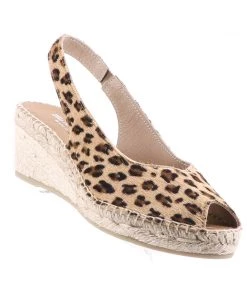 The Natural Shoe Company Belinda Espadrille Wedge | Leopard | Nat 1