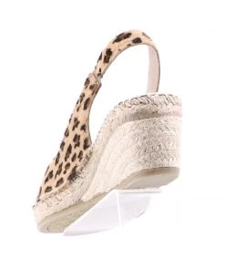 The Natural Shoe Company Belinda Espadrille Wedge | Leopard | Nat 1