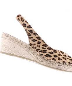 The Natural Shoe Company Belinda Espadrille Wedge | Leopard | Nat 1