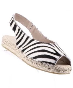 The Natural Shoe Company Bo Espadrille Slide | Zebra