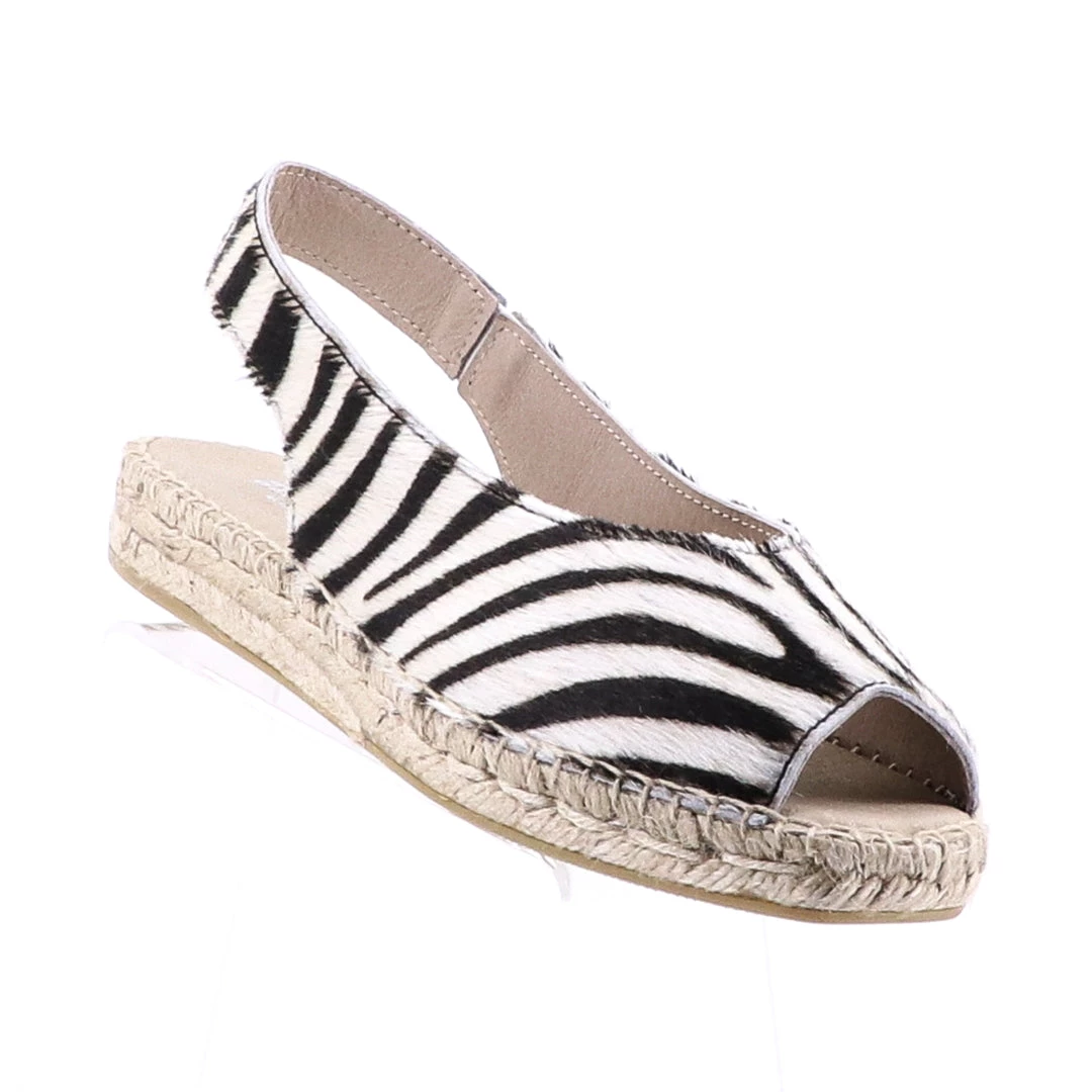 The Natural Shoe Company Bo Espadrille Slide | Zebra 1 The Natural Shoe Company Bo Espadrille Slide | Zebra