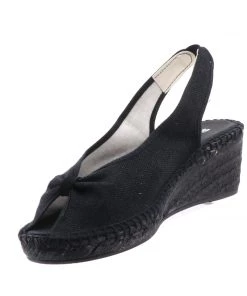 The Natural Shoe Company Naomi Wedge - Black On Black 7 The Natural Shoe Company Naomi Wedge - Black On Black