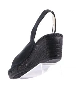 The Natural Shoe Company Naomi Wedge - Black On Black 8 The Natural Shoe Company Naomi Wedge - Black On Black
