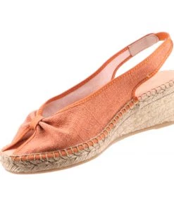 The Natural Shoe Company Naomi Wedge - Tangerine Wedges 6 The Natural Shoe Company Naomi Wedge - Tangerine Wedges