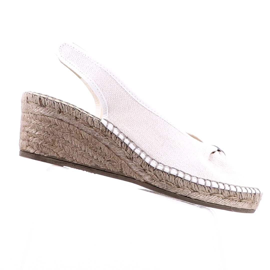 The Natural Shoe Company Naomi Wedge - White 2 The Natural Shoe Company Naomi Wedge - White