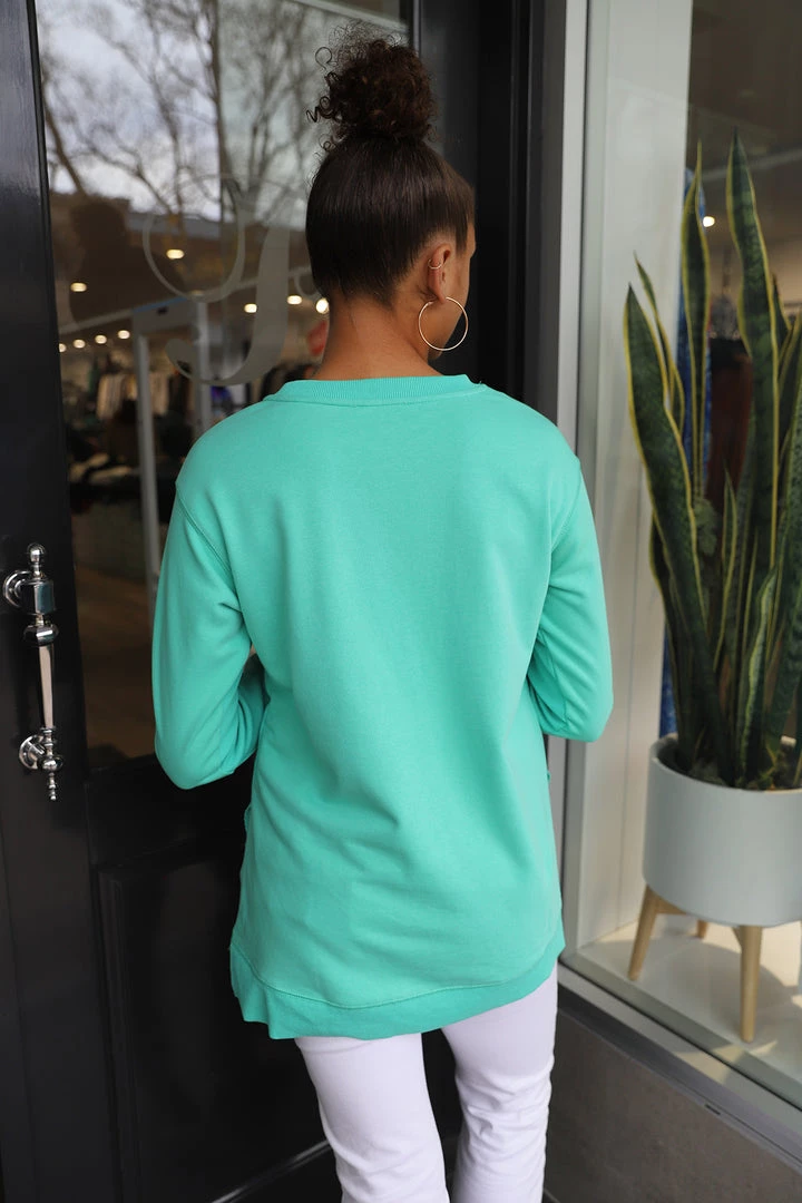 Threadz T Cross Sweat | Aqua | TZ5 Clothing 2 Threadz T Cross Sweat | Aqua | TZ5 Clothing