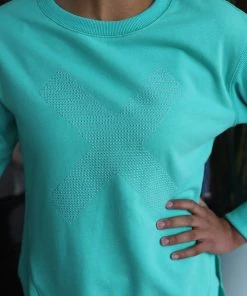 Threadz T Cross Sweat | Aqua | TZ5 Clothing 5 Threadz T Cross Sweat | Aqua | TZ5 Clothing