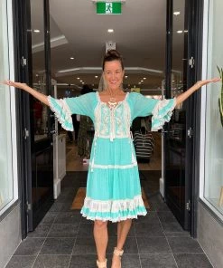 Samsaara Dresses Tiffany Frill Neck Dress| Tiffany | S13s