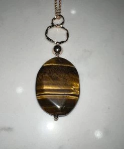 Cindy G / Jewellery Accessories Tiger Eye Pendent | Gold | CG58