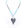 Stellar Rose Silver Heart Head Necklace
