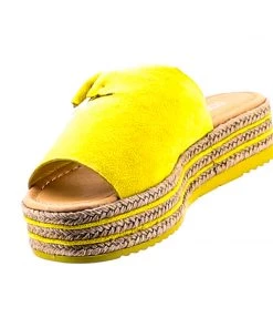 Top End About To Suede Platform Slide | Yellow Shoes